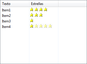 ListView con pintado personalizado